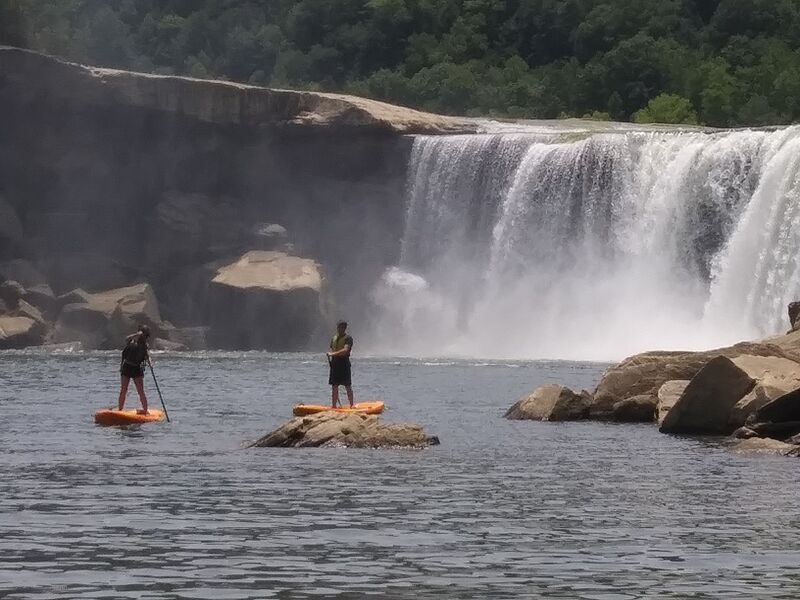 Stand-up Paddleboarders (SUP) below Cumerbland Falls