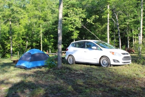 Drive-to primitive tent site