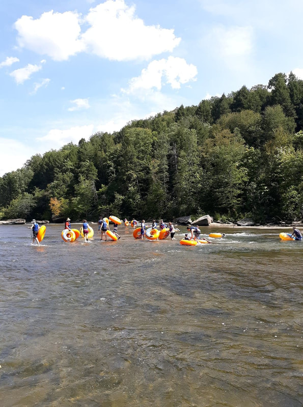 Group tubing on Cumberland River